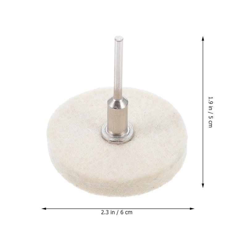 4Pcs 50mm Wool Polishing Wheels With Handle For Rotary Tools Wood Ceramics Buffing - Image 2